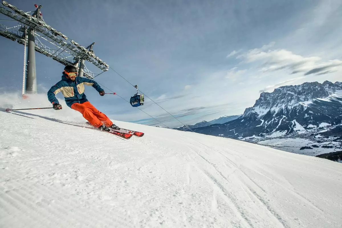 Skifahrer Zugspitzarena