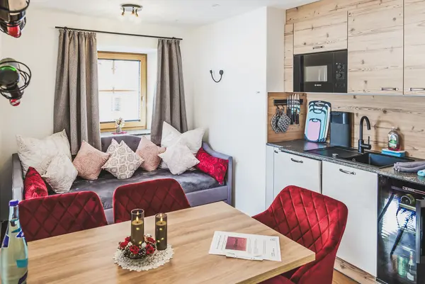 gemütliche Küche in der Ferienwohnung Schlafkammer im Ur-Genuss